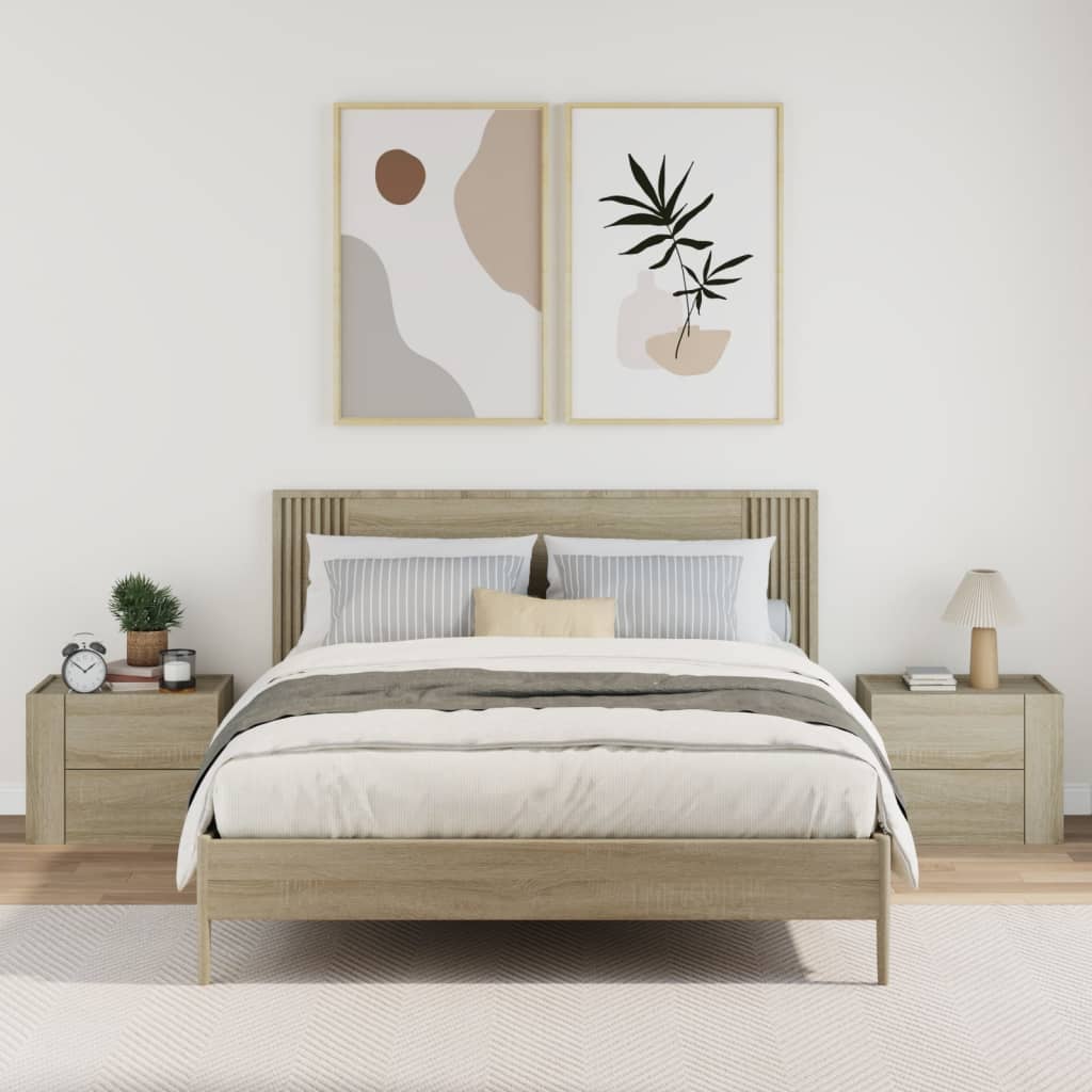 Tables de chevet murales 2 pcs chêne sonoma 45x30x35 cm - XIOS