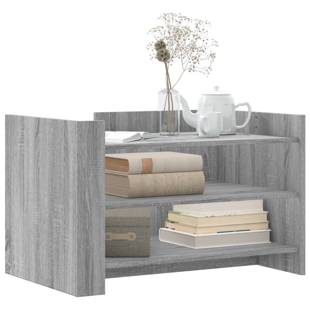 Table basse sonoma gris 80x50x50 cm bois d'ingénierie - XIOS