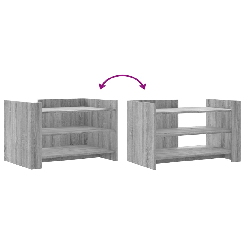 Table basse sonoma gris 80x50x50 cm bois d'ingénierie - XIOS