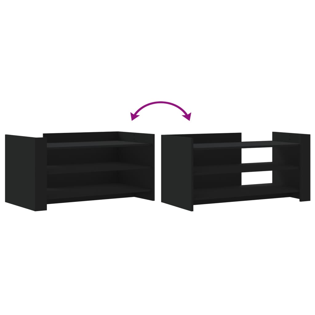 Table basse noir 100x50x50 cm bois d'ingénierie - XIOS