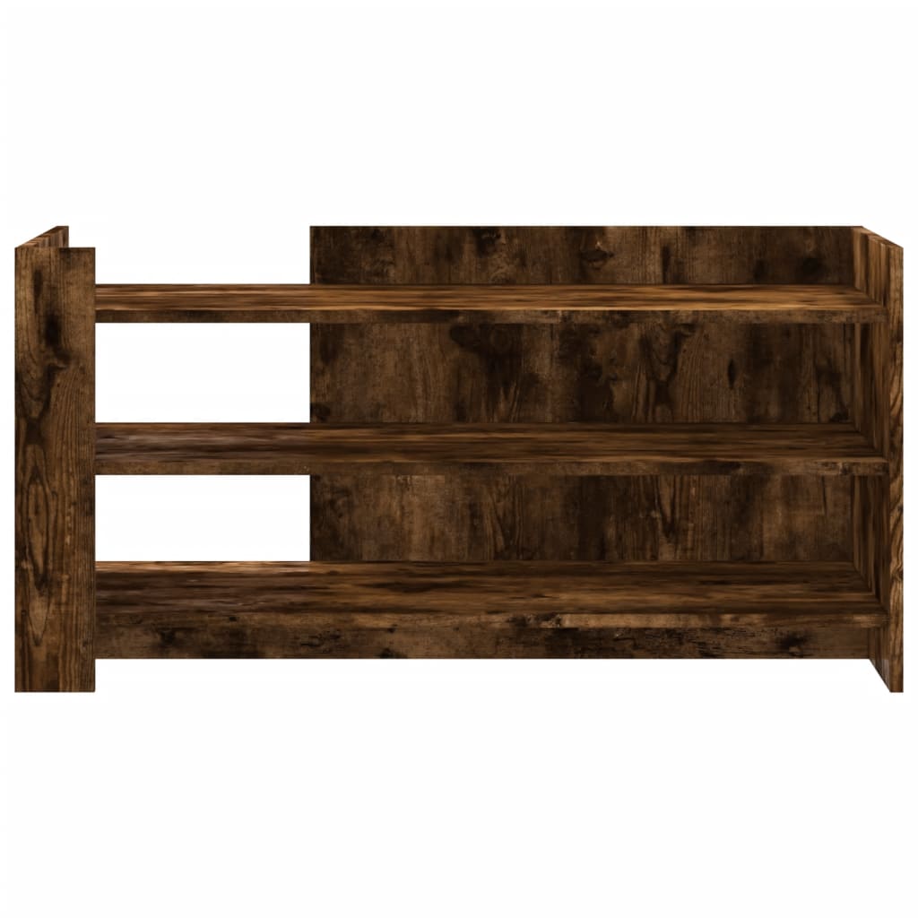 Table basse chêne fumé 100x50x50 cm bois d'ingénierie - XIOS