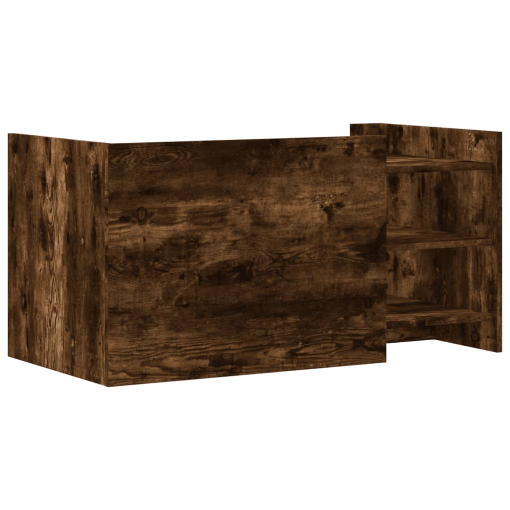 Table basse chêne fumé 100x50x50 cm bois d'ingénierie - XIOS