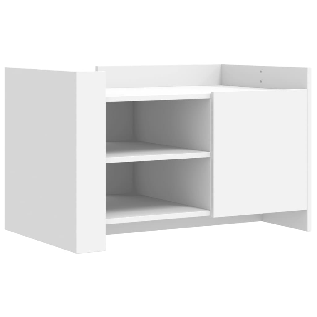 Table basse blanc 80x50x50 cm bois d'ingénierie - XIOS