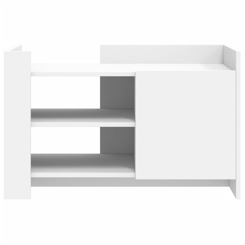 Table basse blanc 80x50x50 cm bois d'ingénierie - XIOS