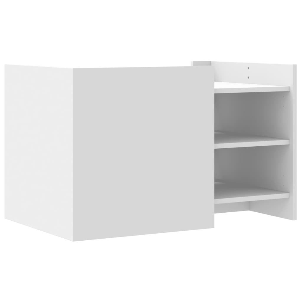 Table basse blanc 80x50x50 cm bois d'ingénierie - XIOS
