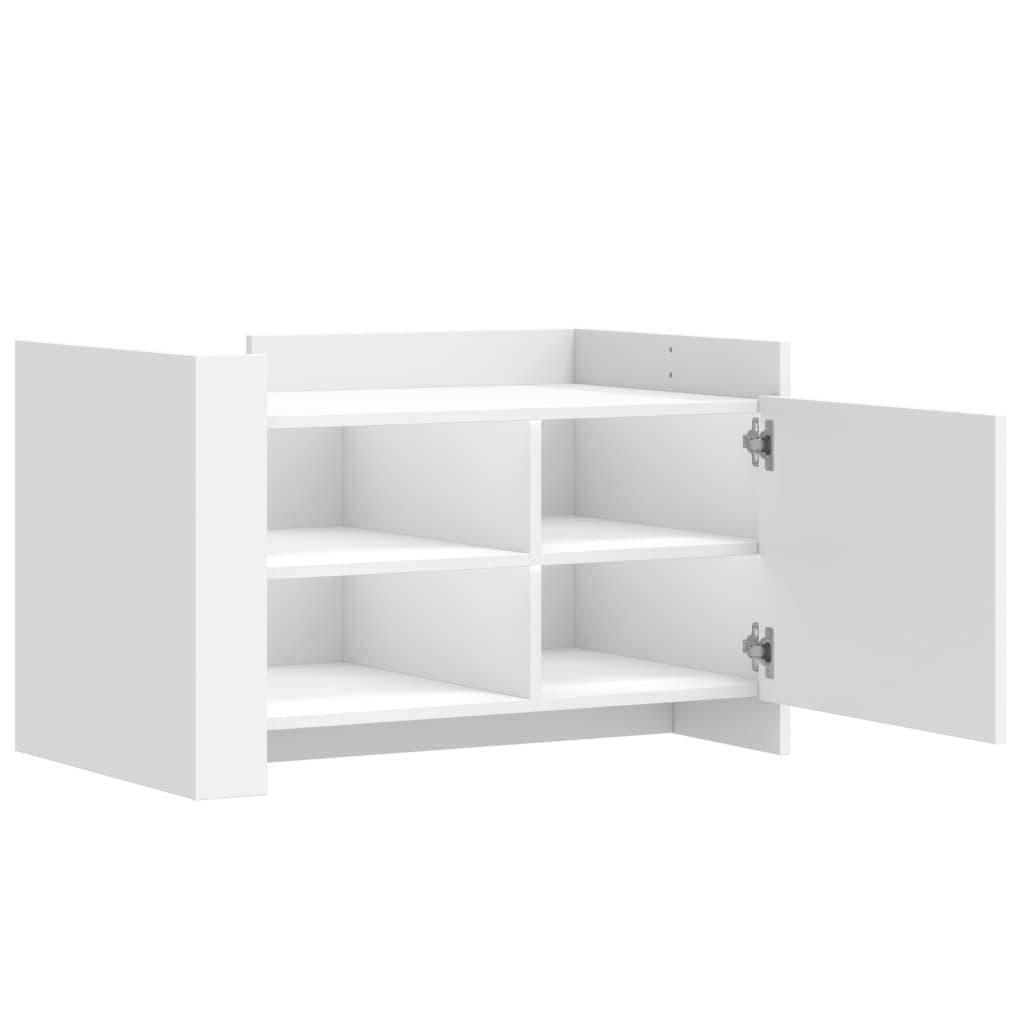 Table basse blanc 80x50x50 cm bois d'ingénierie - XIOS