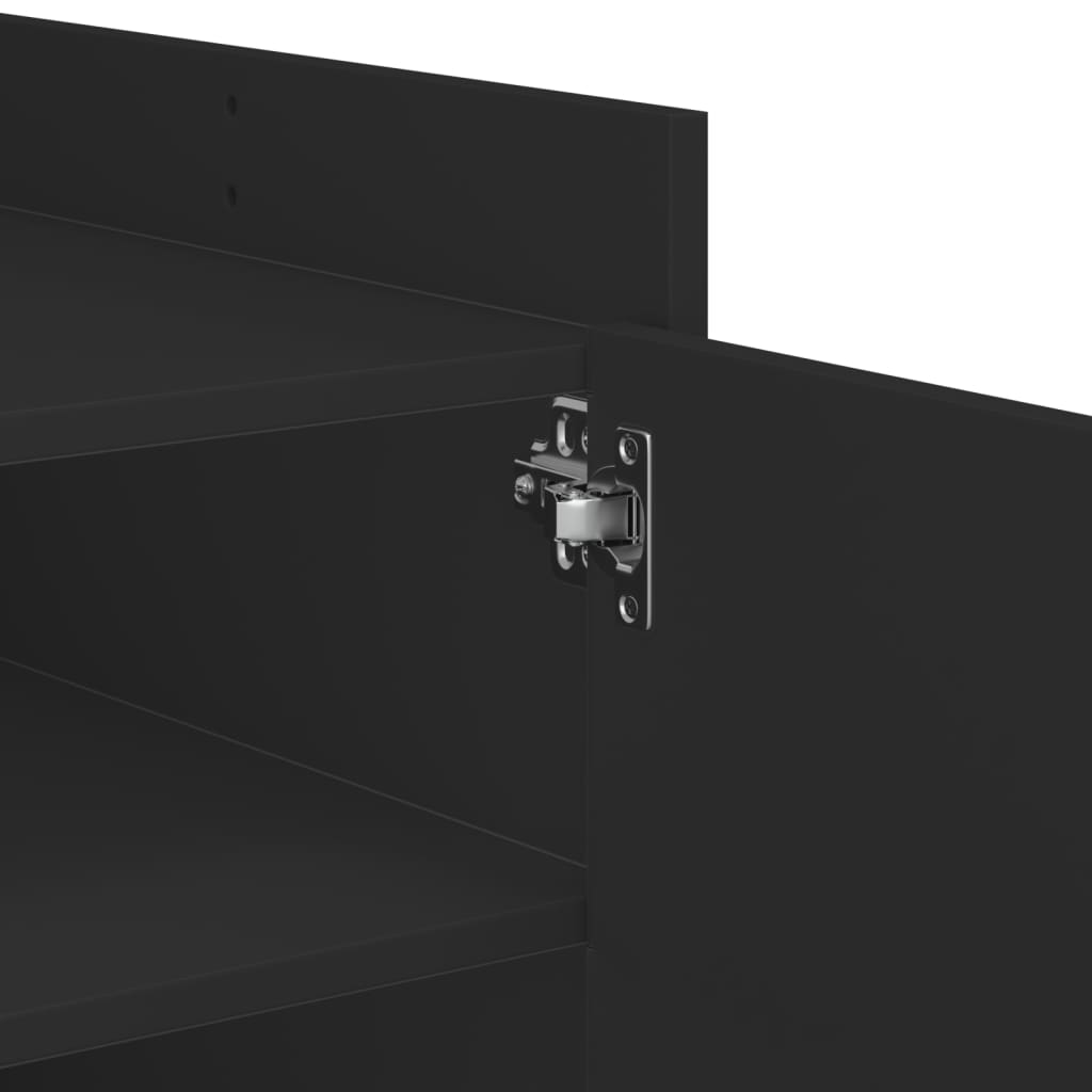 Table basse noir 80x50x50 cm bois d'ingénierie - XIOS