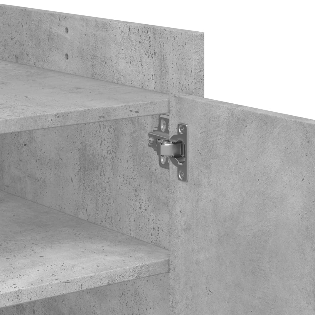 Table basse gris béton 80x50x50 cm bois d'ingénierie - XIOS