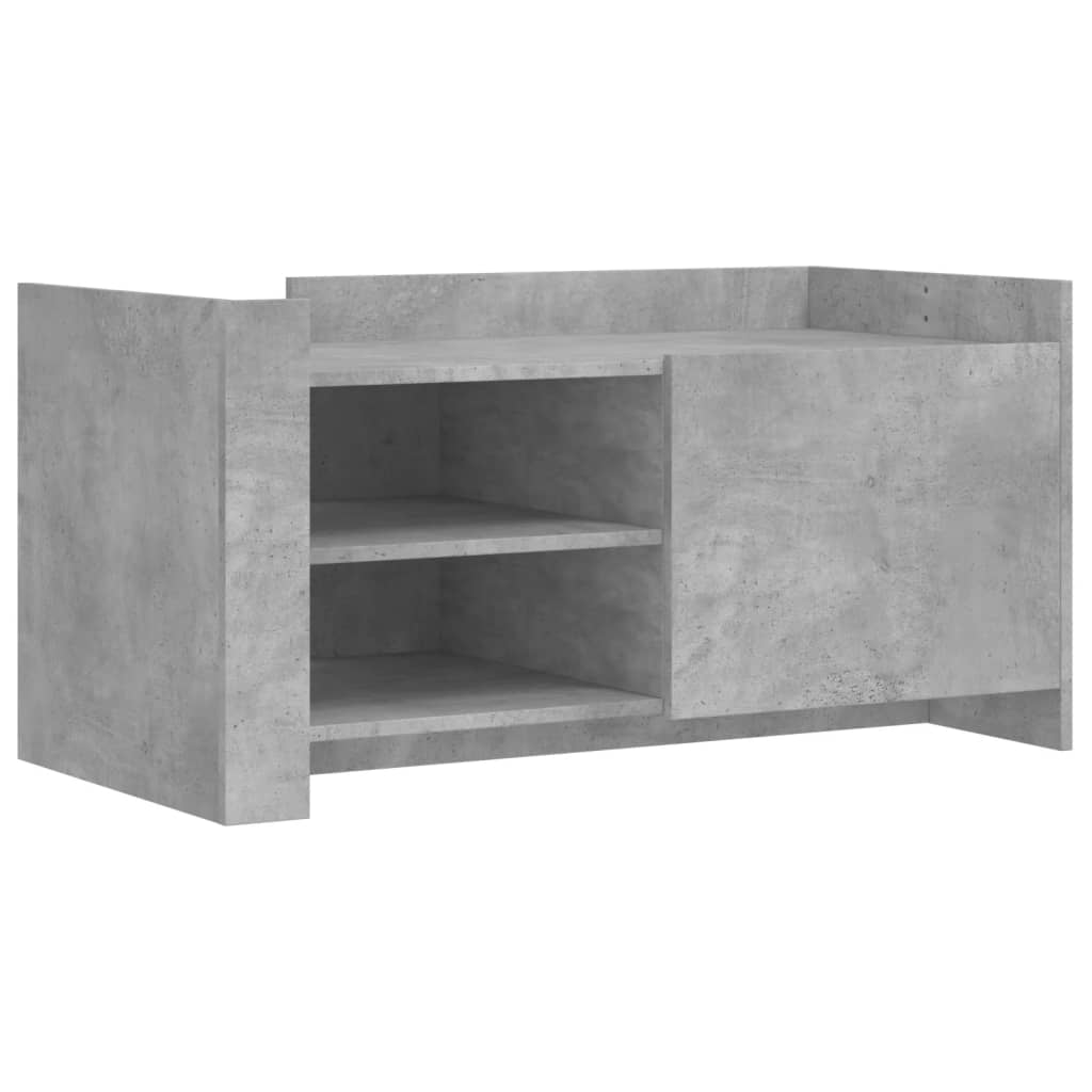 Table basse gris béton 100x50x50 cm bois d'ingénierie - XIOS