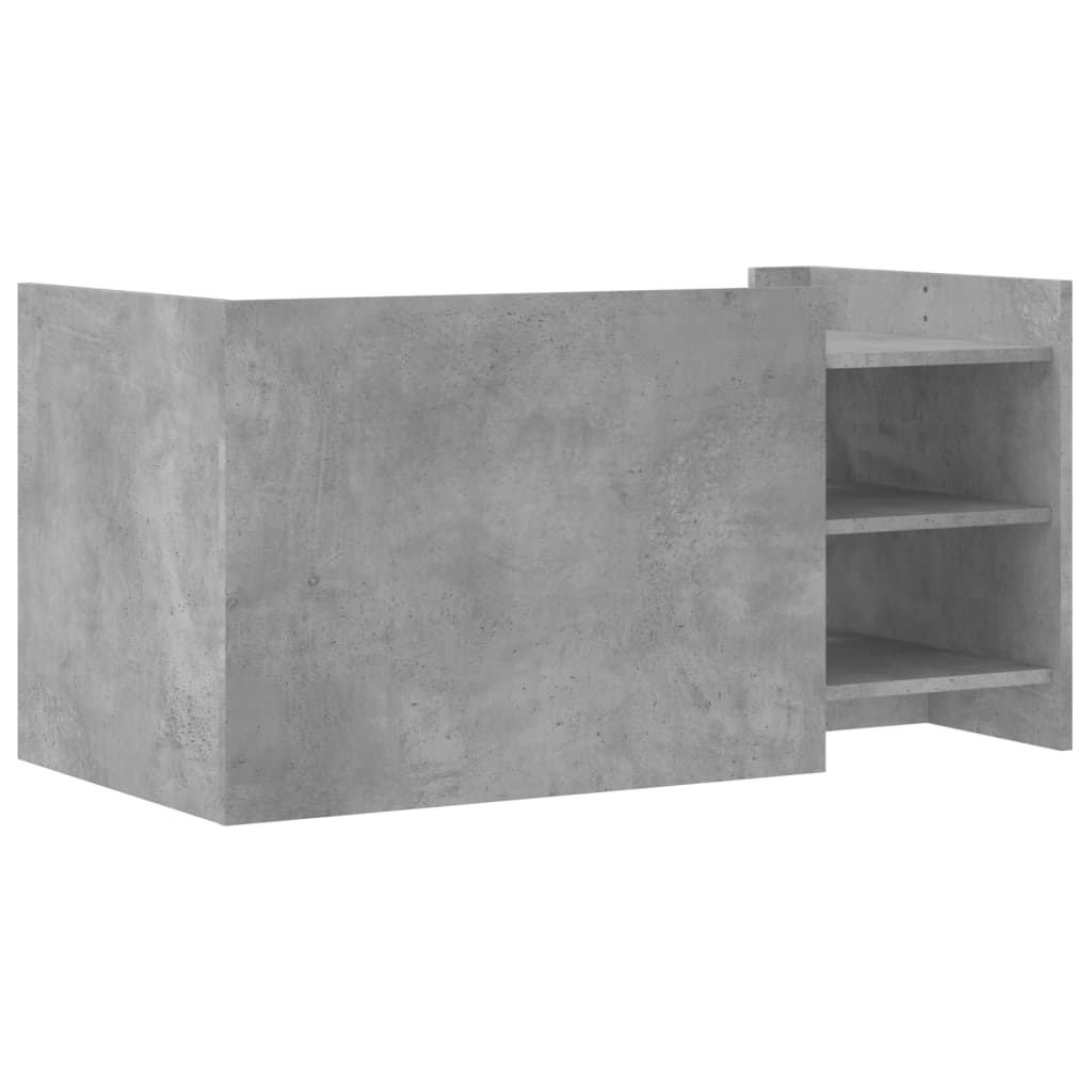 Table basse gris béton 100x50x50 cm bois d'ingénierie - XIOS