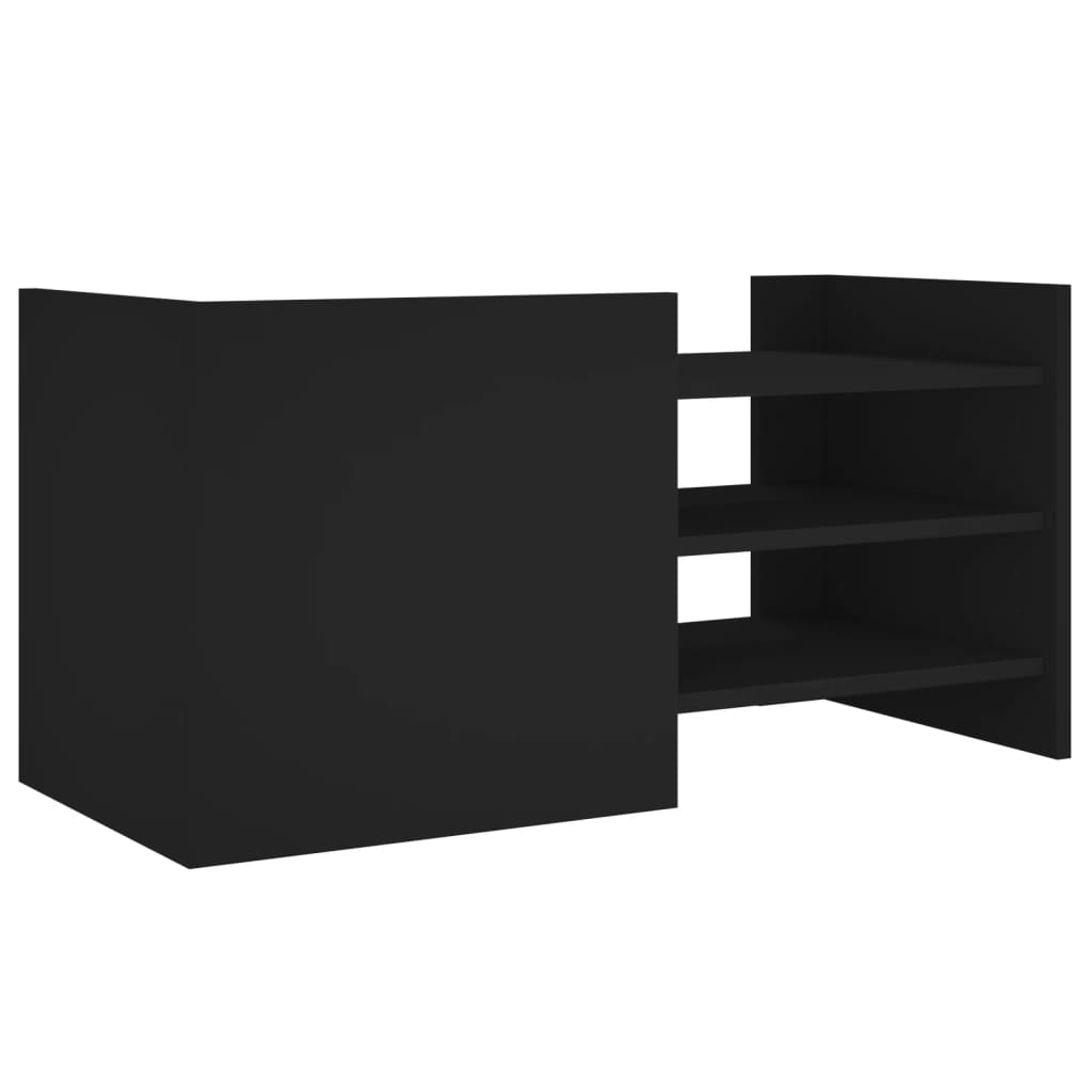 Meuble TV noir 80x35x40 cm bois d’ingénierie - XIOS