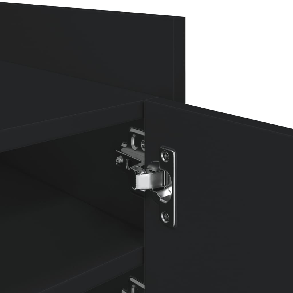 Meuble TV noir 80x35x40 cm bois d’ingénierie - XIOS