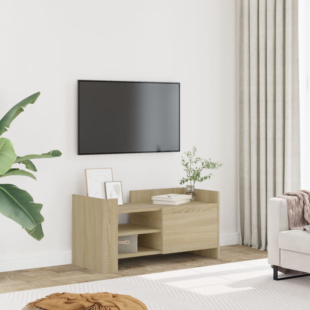 Meuble TV chêne sonoma 80x35x40 cm bois d'ingénierie - XIOS