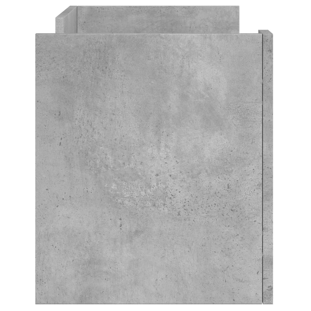 Meuble TV gris béton 80x35x40 cm bois d'ingénierie - XIOS