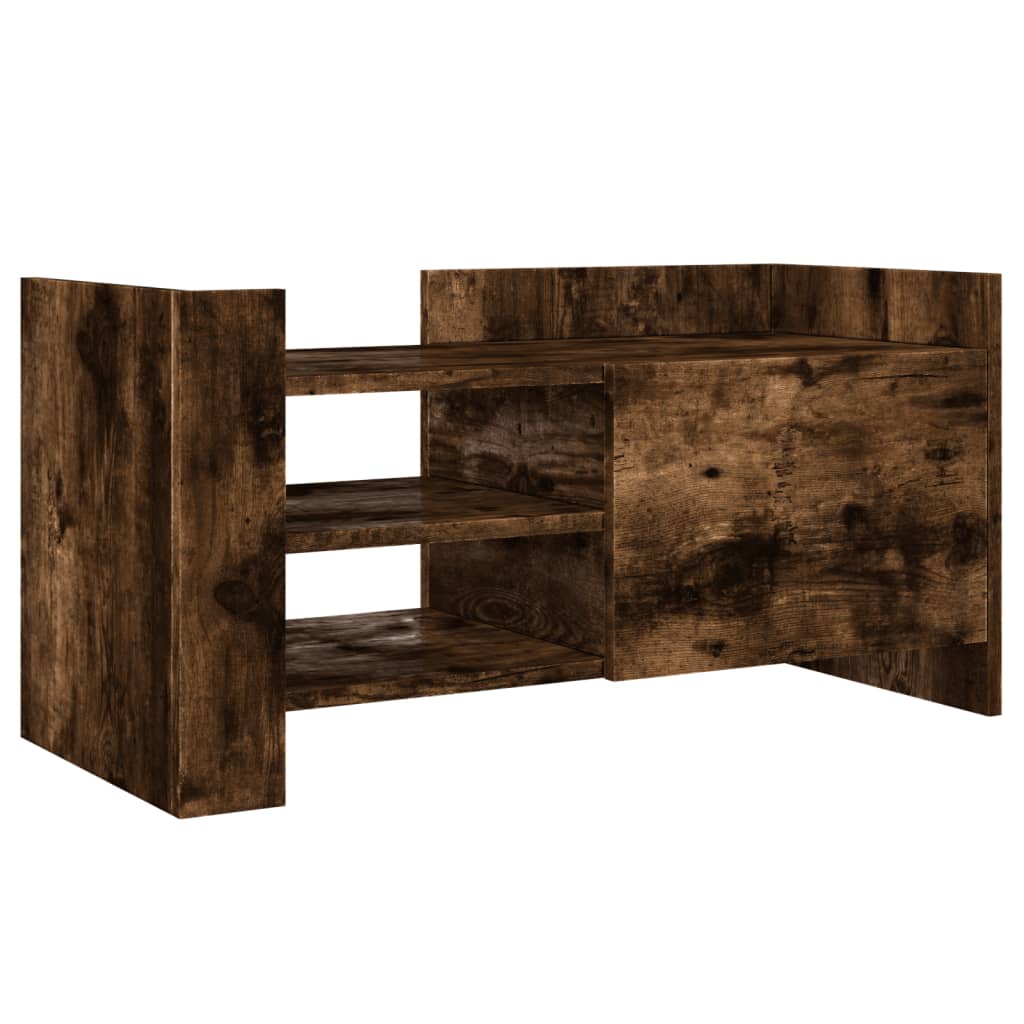 Meuble TV chêne fumé 80x35x40 cm bois d'ingénierie - XIOS