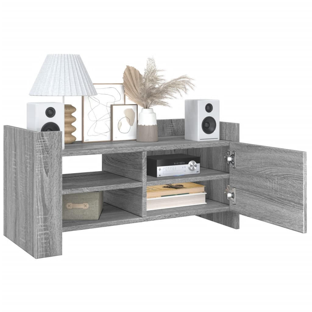 Meuble TV sonoma gris 80x35x40 cm bois d'ingénierie - XIOS