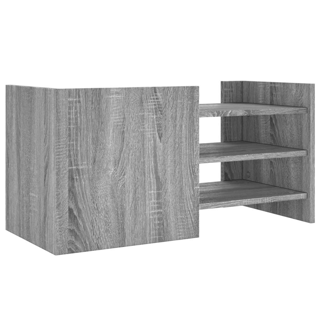 Meuble TV sonoma gris 80x35x40 cm bois d'ingénierie - XIOS