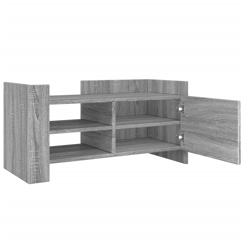 Meuble TV sonoma gris 80x35x40 cm bois d'ingénierie - XIOS