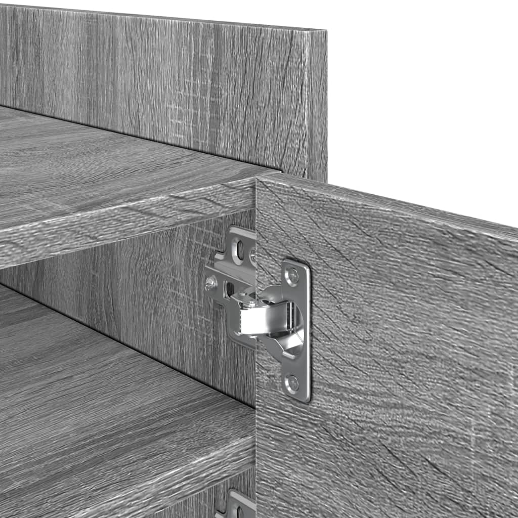 Meuble TV sonoma gris 80x35x40 cm bois d'ingénierie - XIOS