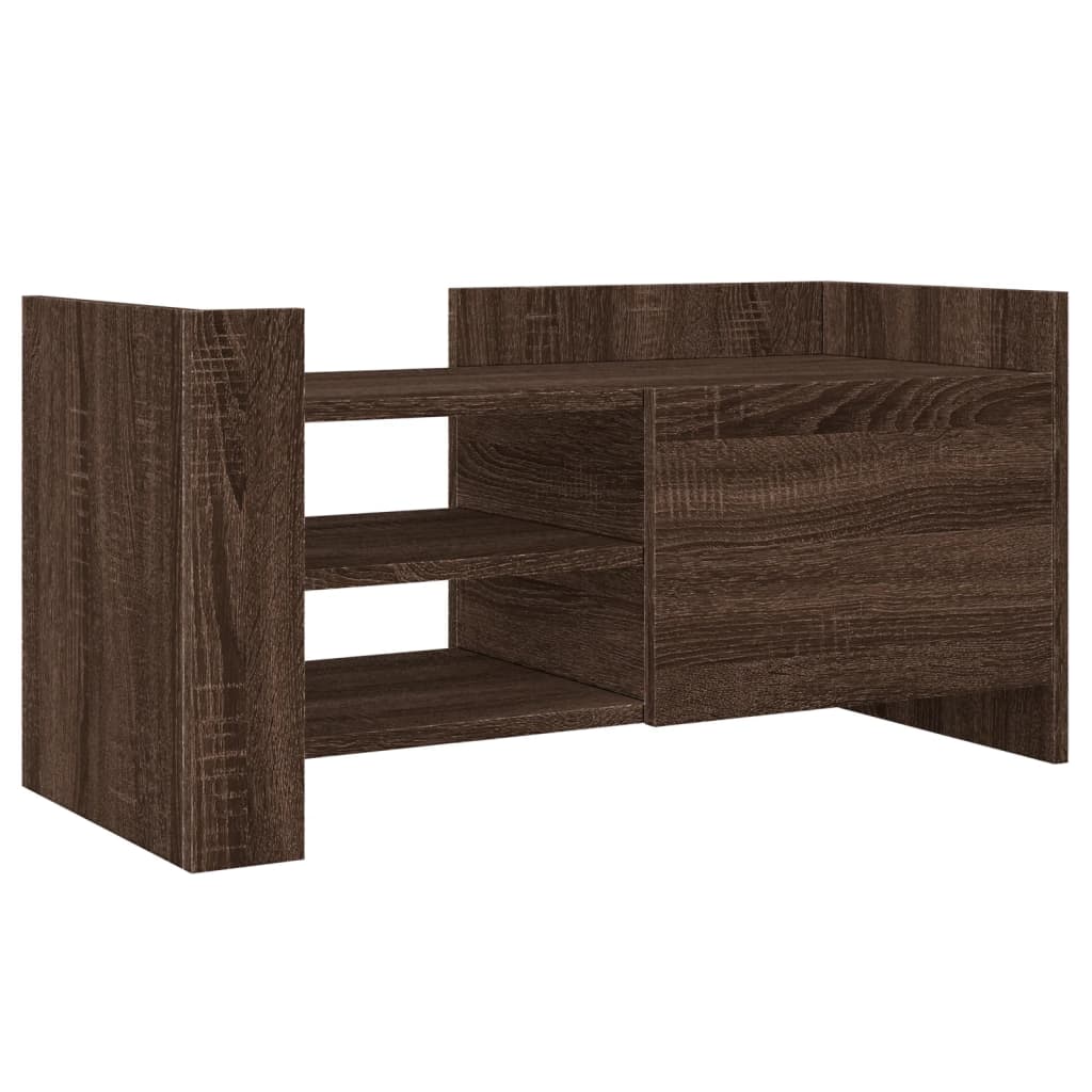 Meuble TV chêne marron 80x35x40 cm bois d'ingénierie - XIOS
