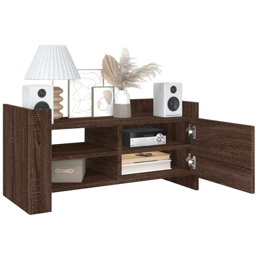 Meuble TV chêne marron 80x35x40 cm bois d'ingénierie - XIOS