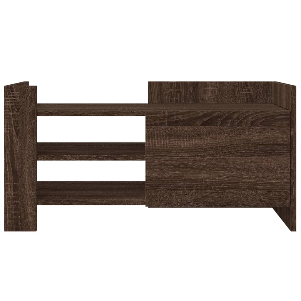 Meuble TV chêne marron 80x35x40 cm bois d'ingénierie - XIOS