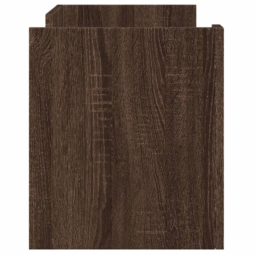 Meuble TV chêne marron 80x35x40 cm bois d'ingénierie - XIOS