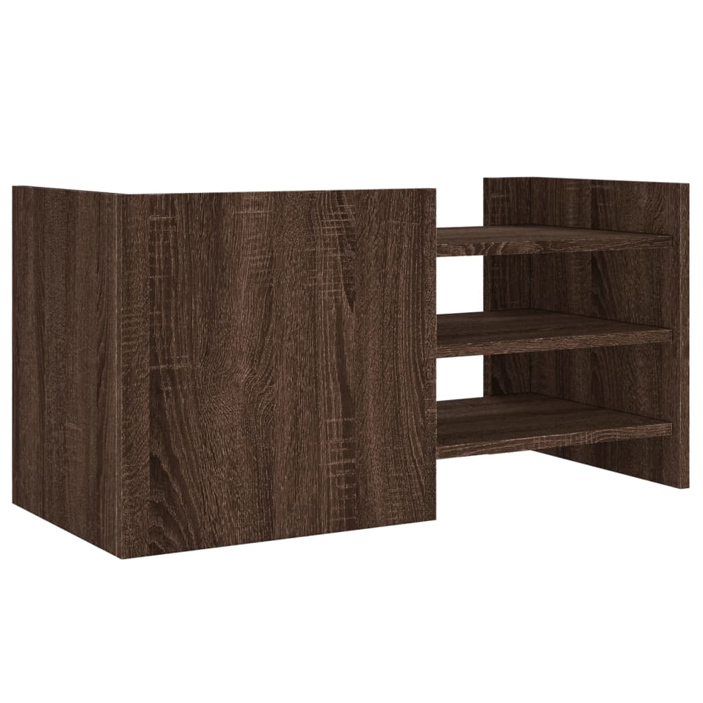Meuble TV chêne marron 80x35x40 cm bois d'ingénierie - XIOS