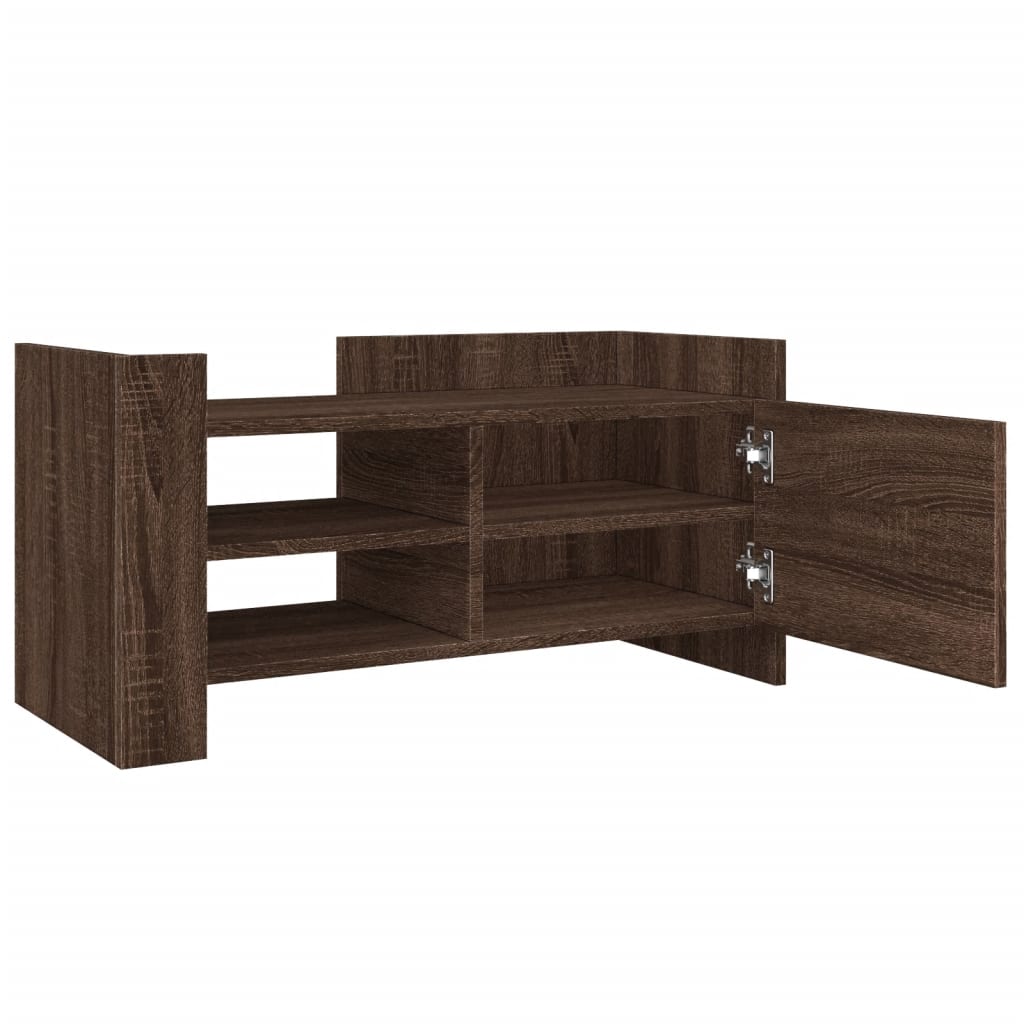 Meuble TV chêne marron 80x35x40 cm bois d'ingénierie - XIOS