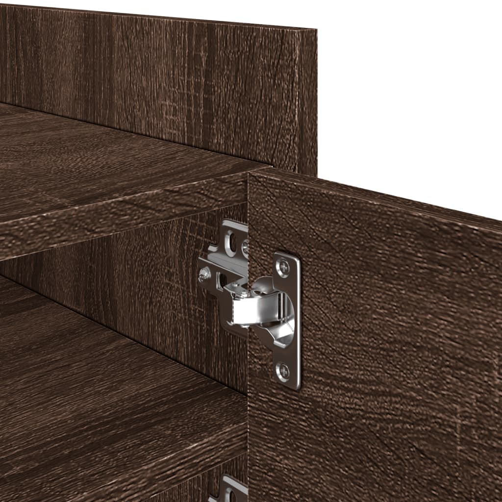 Meuble TV chêne marron 80x35x40 cm bois d'ingénierie - XIOS