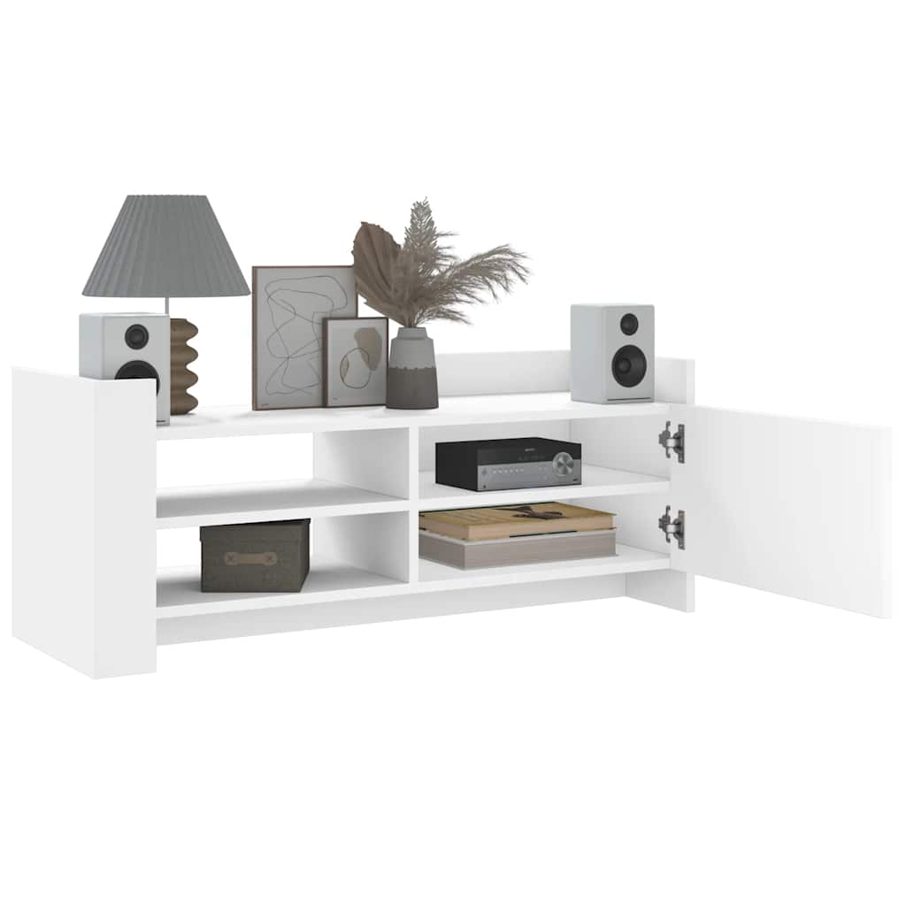 Meuble TV Blanc 100x35x40 cm Bois d'ingénierie - XIOS