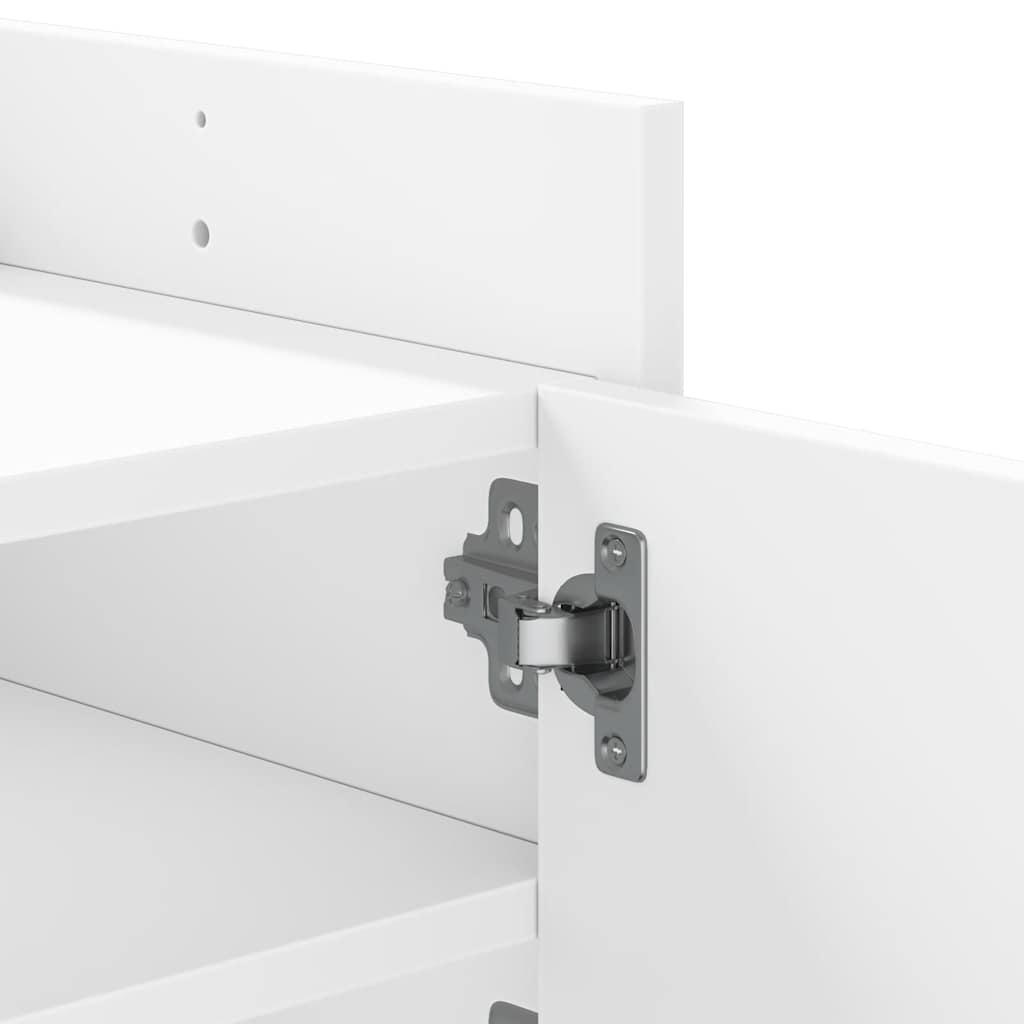Meuble TV Blanc 100x35x40 cm Bois d'ingénierie - XIOS