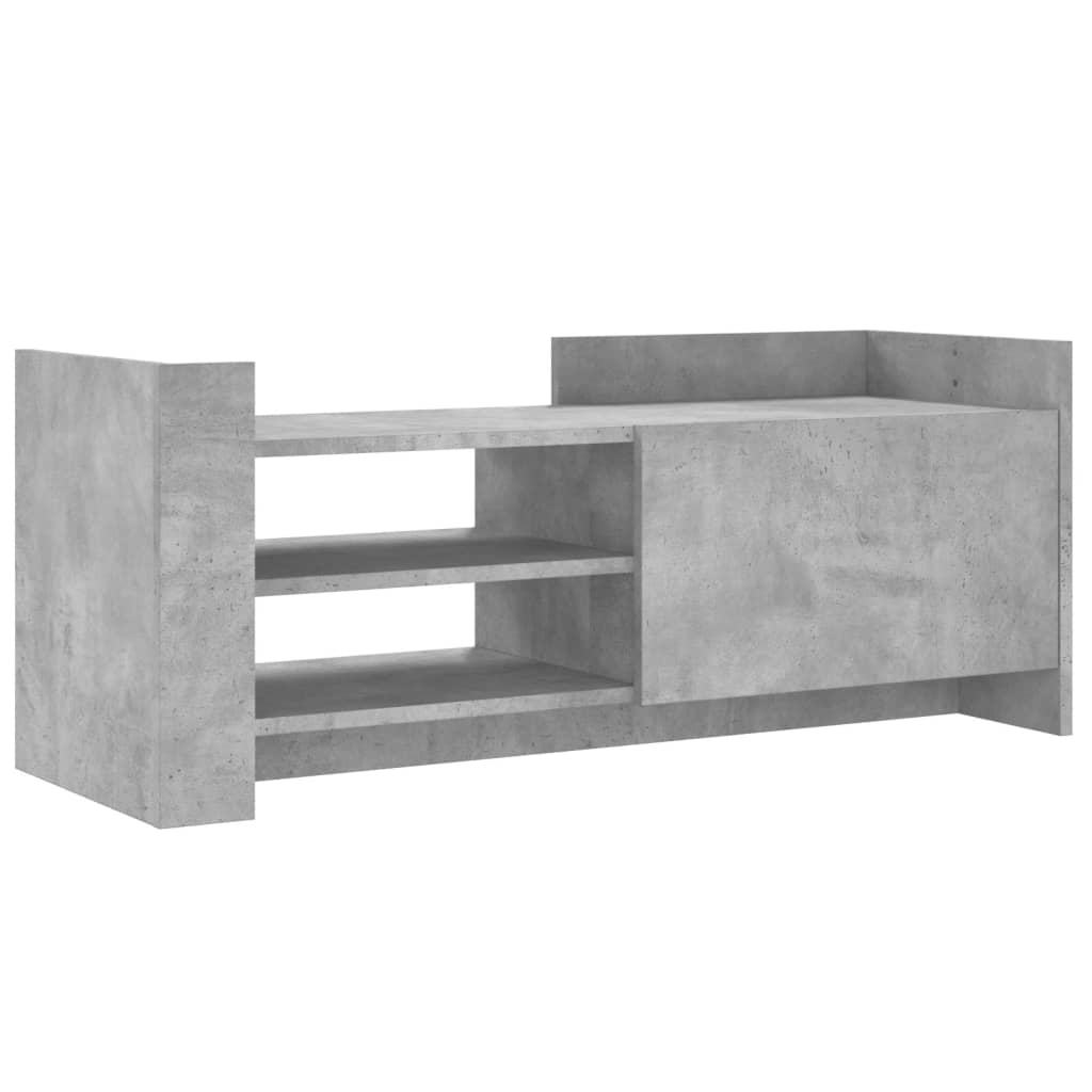Meuble TV Gris béton 100x35x40 cm Bois d'ingénierie - XIOS