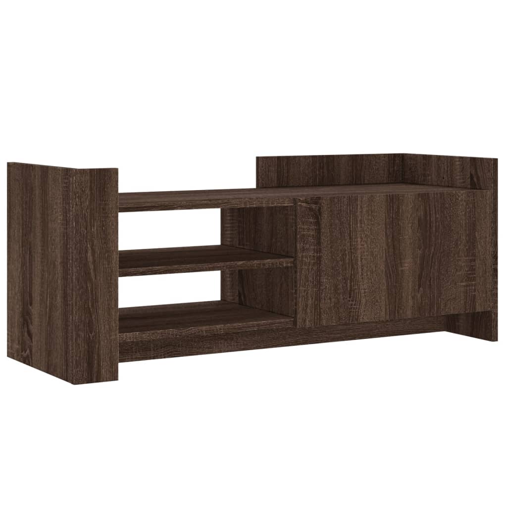 Meuble TV Chêne marron 100x35x40 cm Bois d'ingénierie - XIOS
