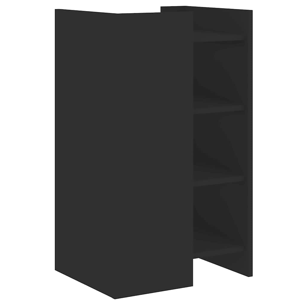 Buffet noir 45x35x75 cm bois d’ingénierie - XIOS