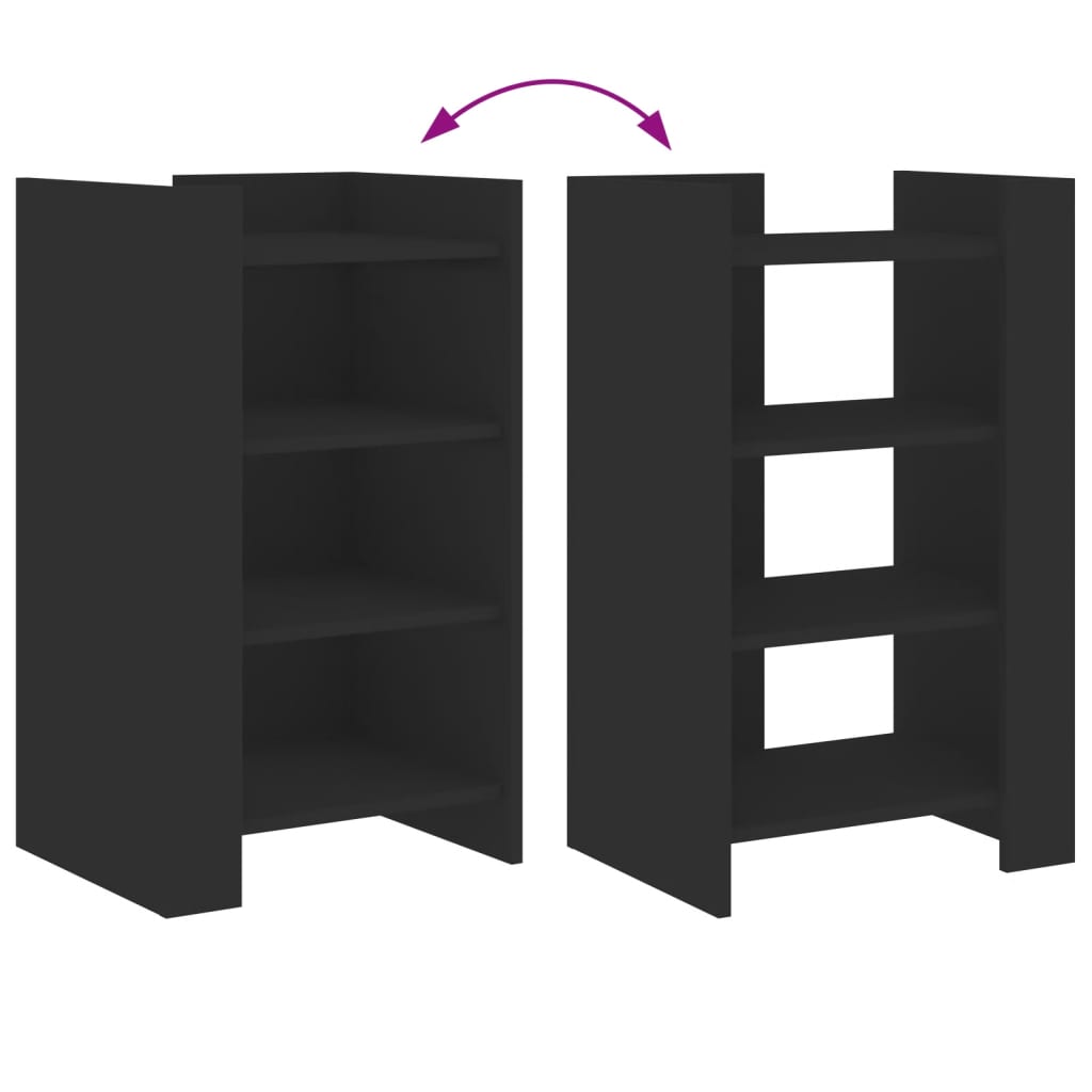 Buffet noir 45x35x75 cm bois d’ingénierie - XIOS