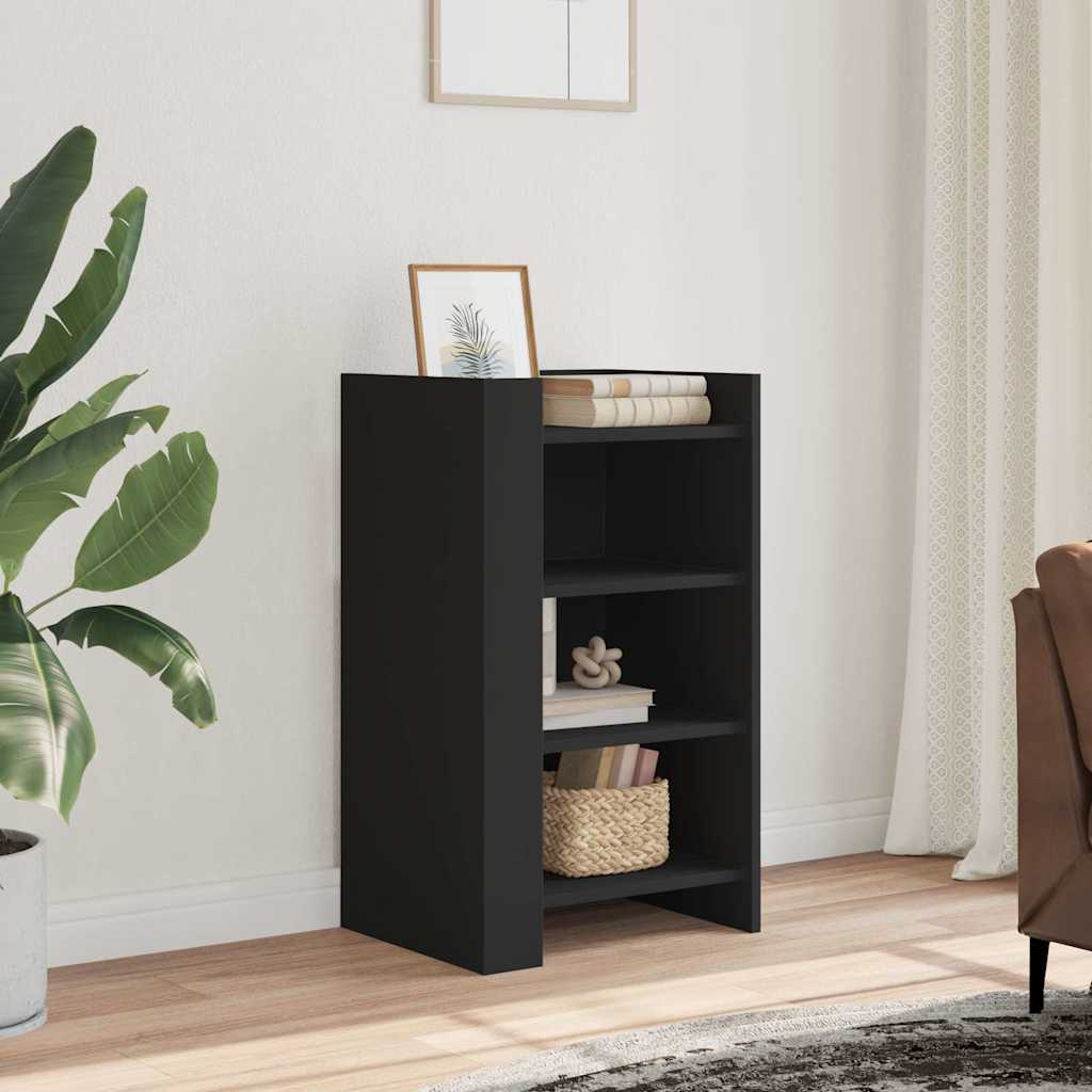 Buffet noir 45x35x75 cm bois d’ingénierie - XIOS