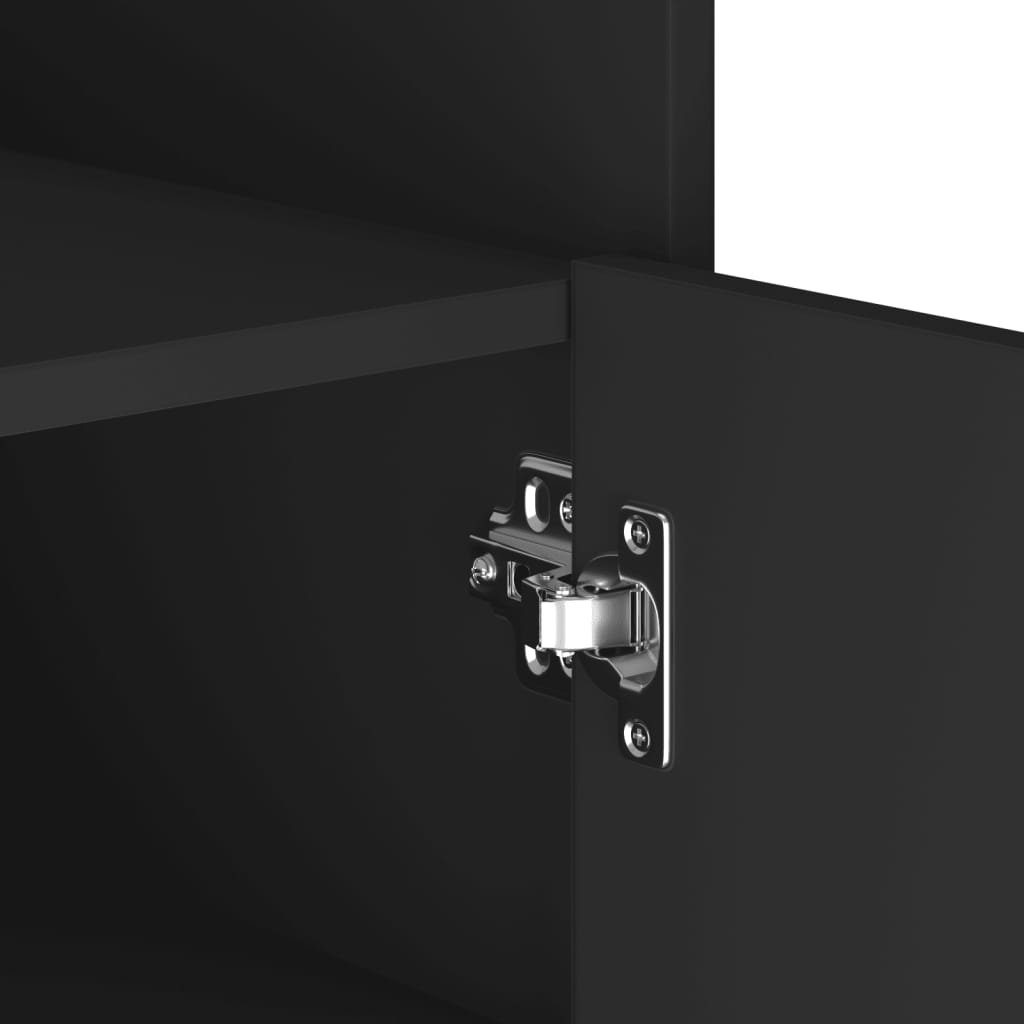 Buffet noir 45x35x75 cm bois d’ingénierie - XIOS