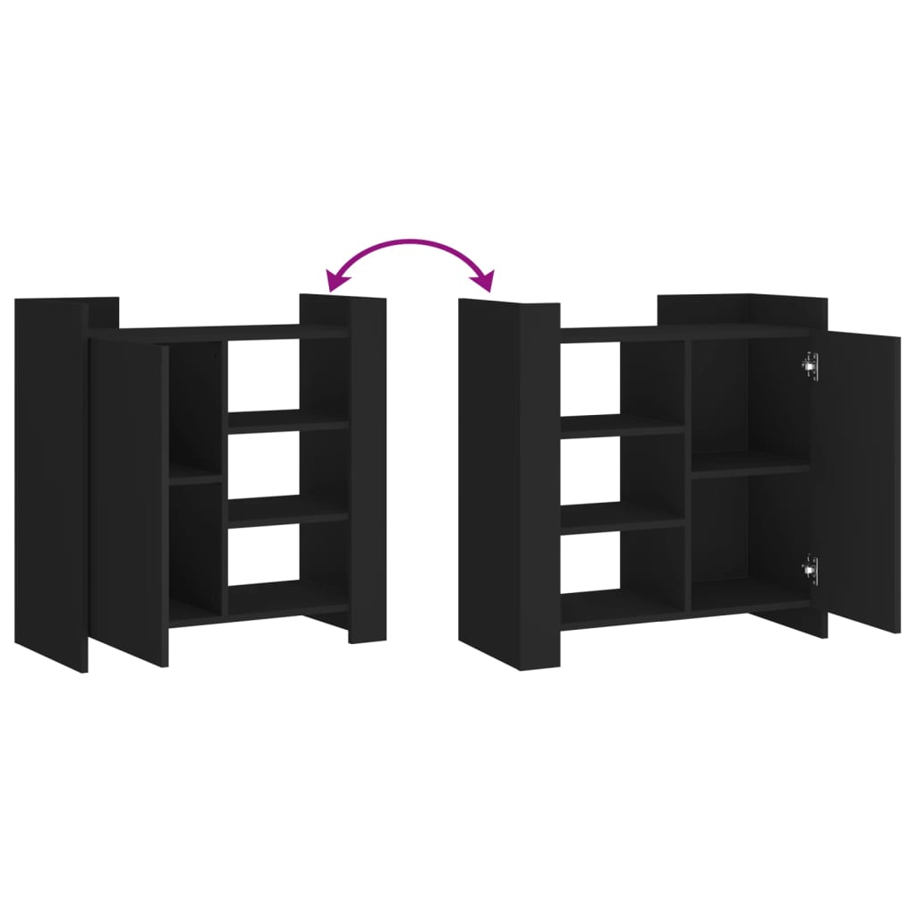 Buffet noir 73,5x35x75 cm bois d'ingénierie - XIOS