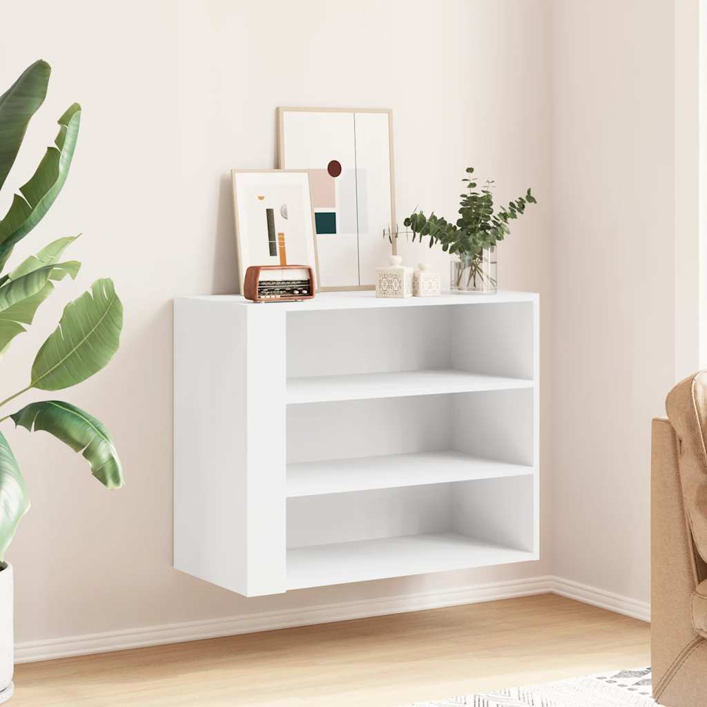 Armoire murale blanc 75x35x60 cm bois d'ingénierie - XIOS