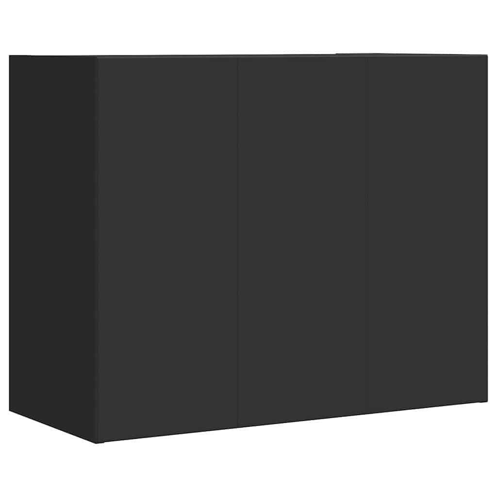 Armoire murale noir 75x35x60 cm bois d'ingénierie - XIOS