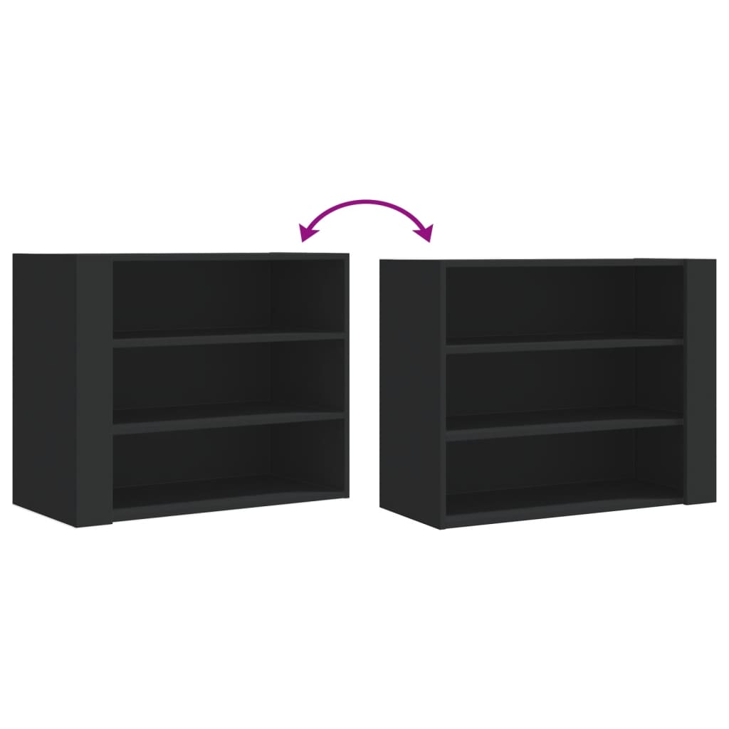 Armoire murale noir 75x35x60 cm bois d'ingénierie - XIOS