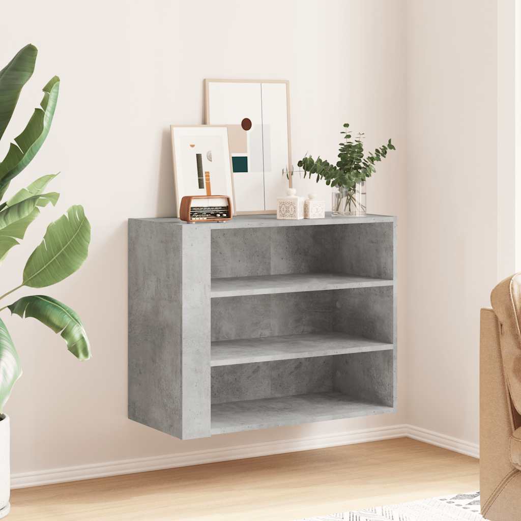 Armoire murale gris béton 75x35x60 cm bois d'ingénierie - XIOS