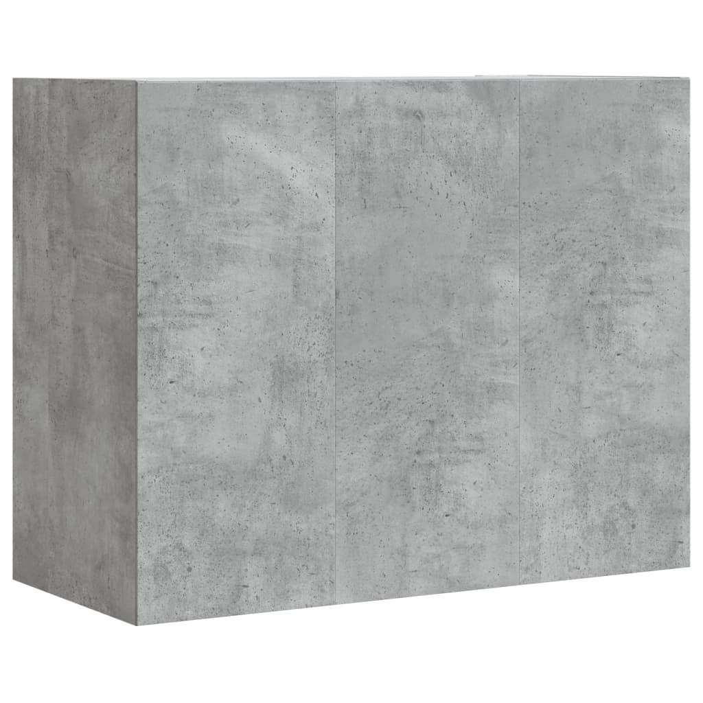 Armoire murale gris béton 75x35x60 cm bois d'ingénierie - XIOS