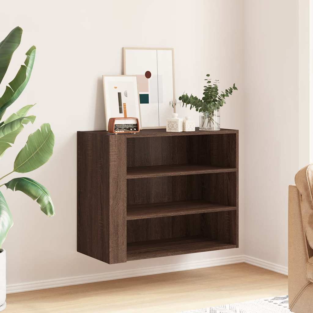 Armoire murale chêne marron 75x35x60 cm bois d'ingénierie - XIOS