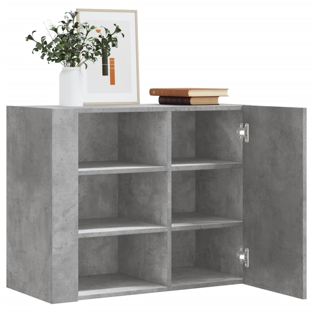 Armoire murale gris béton 75x35x60 cm bois d'ingénierie - XIOS