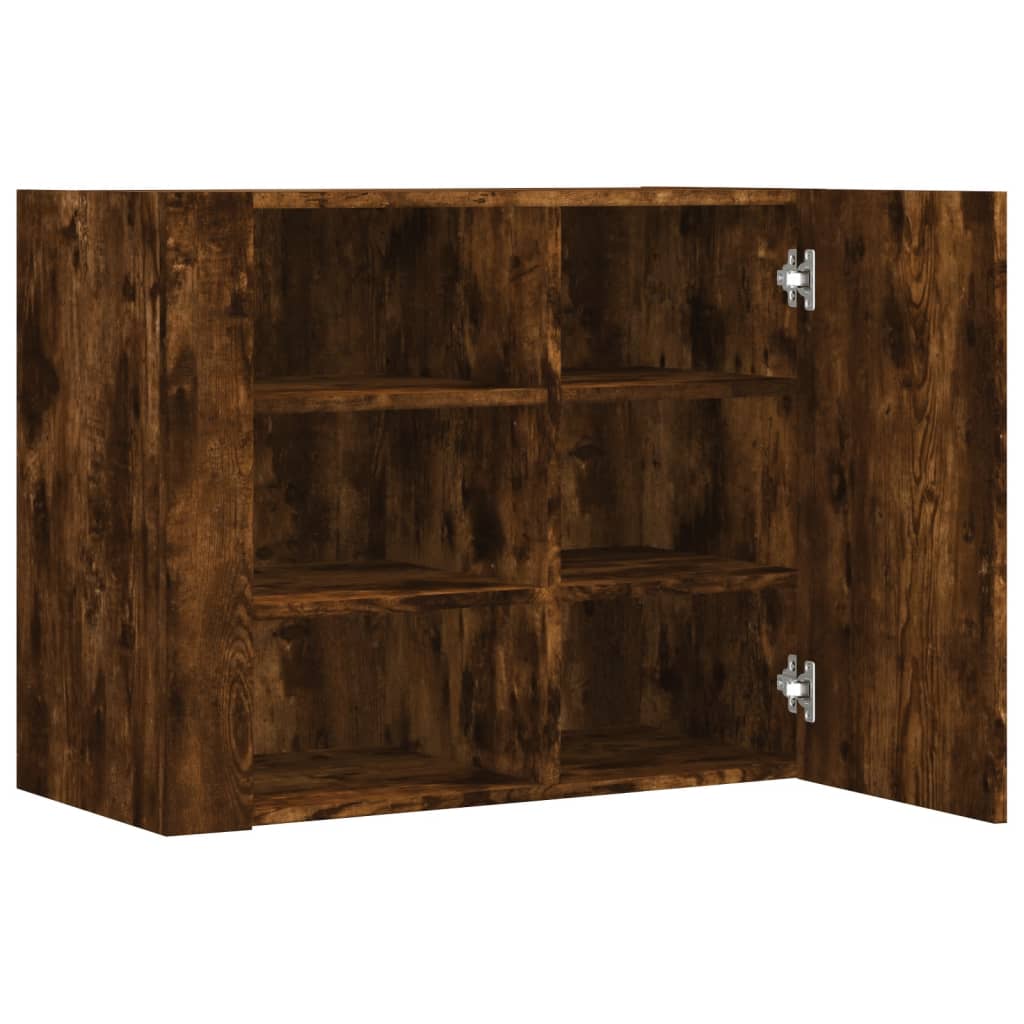 Armoire murale chêne fumé 75x35x60 cm bois d'ingénierie - XIOS