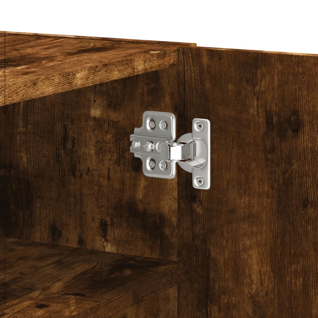 Armoire murale chêne fumé 75x35x60 cm bois d'ingénierie - XIOS