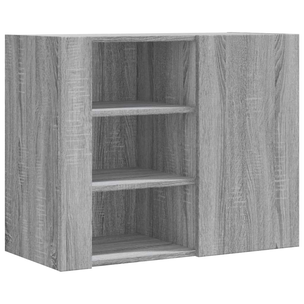Armoire murale sonoma gris 75x35x60 cm bois d'ingénierie - XIOS