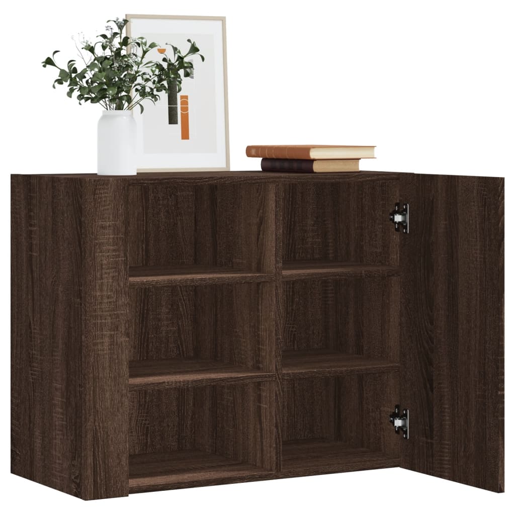 Armoire murale chêne marron 75x35x60 cm bois d'ingénierie - XIOS